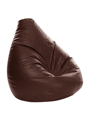 Back Support Pu Leather Bean Bag with filling MM TEX, Extra Large, Brown