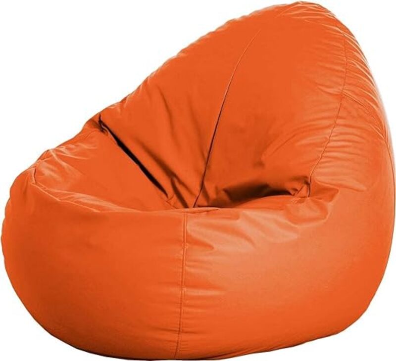 Shapy chair Bean Bag chair soft and comfortable XX-Large & XXX-Large (MM TEX) (XX-Large Rexine, Orange)