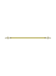 Roman Adjustable Mm Tex Curtain Double Rods with Rings and Brackets, 110-200cm, Gold