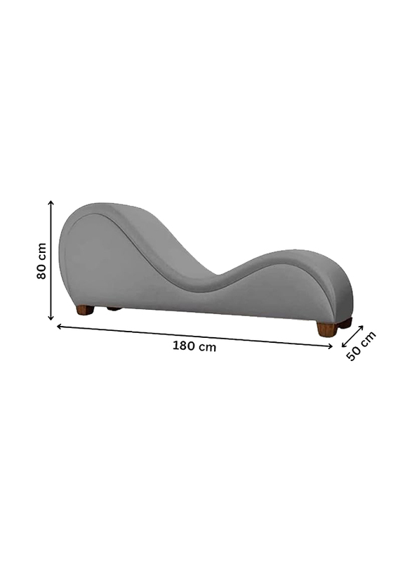 Design Comfortable & Relaxing Modrean Love Seat S-Shape Leather Sofa MM TEX, Blue
