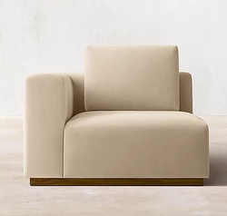 L-Sectional Modular Sofa Couches Set, L- Shape Design, Sand Brown