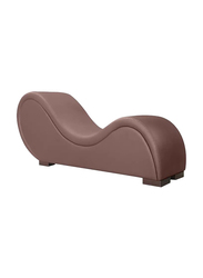 Design Comfortable & Relaxing Modrean Love Seat S-Shape Leather Sofa MM TEX, Brown
