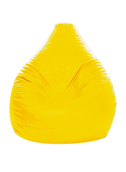 Back Support Pu Leather Bean Bag with filling MM TEX, Extra Large, Yellow