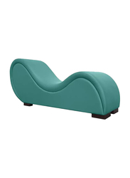 Design Comfortable & Relaxing Modrean Love Seat S-Shape Leather Sofa MM TEX, Green