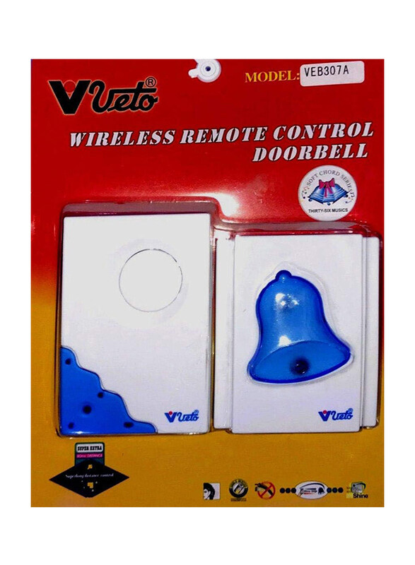 

Veto Wireless Remote Control Door Calling Bell, White
