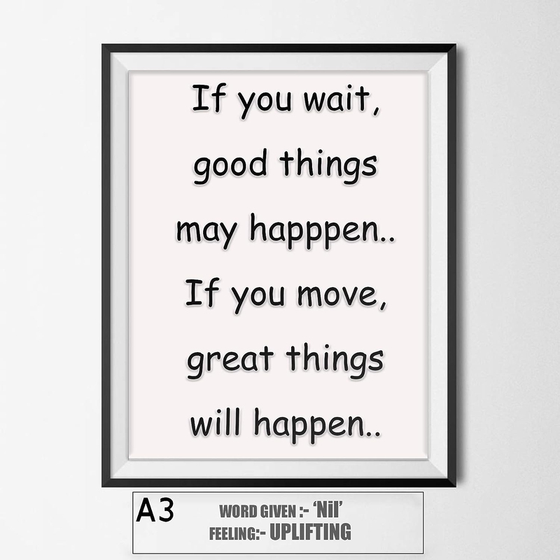 Hst Quote on Demand Creative Writing Wall Art Frame, A3, 25 x 20cm, Assorted