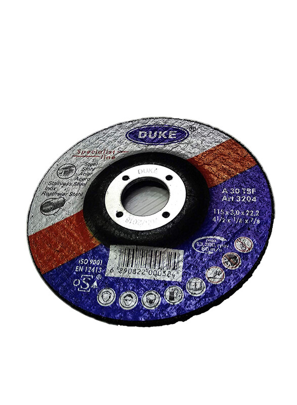 

Duke 115mm 4.5" Steel Cutting Disc, Multicolour