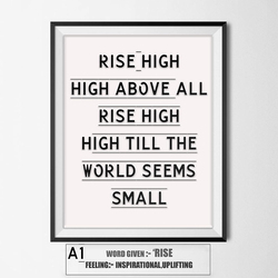 Hst Quote on Demand Creative Writing Wall Art Frame, A2, 50 x 60cm, Assorted