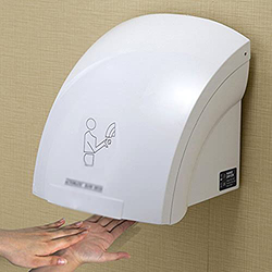 Automatic Induction Commercial Bathroom/Toilet Hand Dryer, 1800W, White