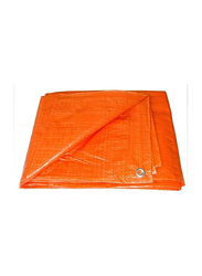 Hassan 30 Feet Waterproof Tarpuline Outdoor Tarp Plastic Sheet Cover, Orange
