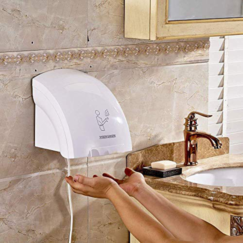 WXH Automatic Infrared Sensor Hand Dryer for Hotel & Home, 220V, 1800W, White