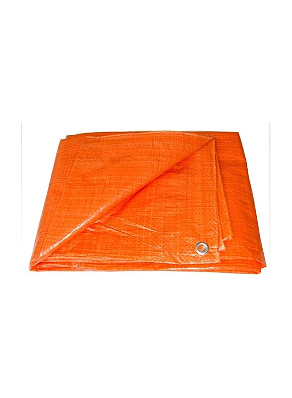 Hassan 18 Feet Waterproof Tarpuline Outdoor Tarp Plastic Sheet Cover, Orange