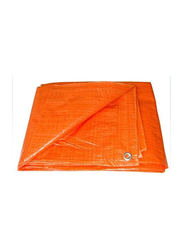 Hassan 12 Feet Waterproof Tarpuline Outdoor Tarp Plastic Sheet Cover, Orange