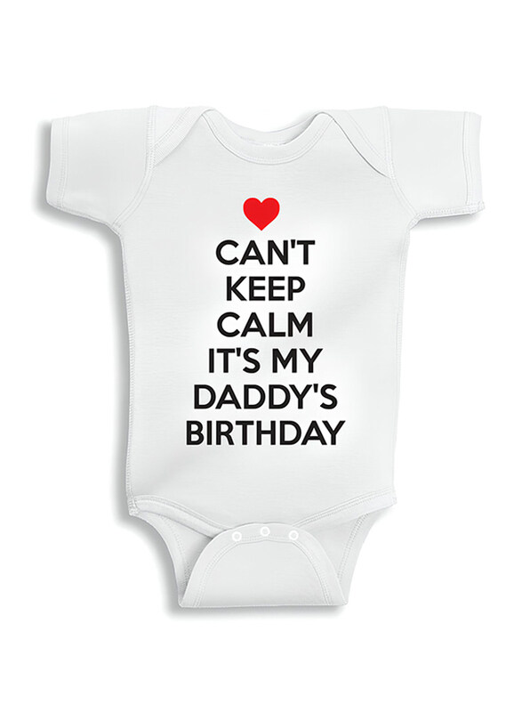 

Twinkle Hands Daddy's Birthday Bodysuit Onesie, 0-3 Months, White