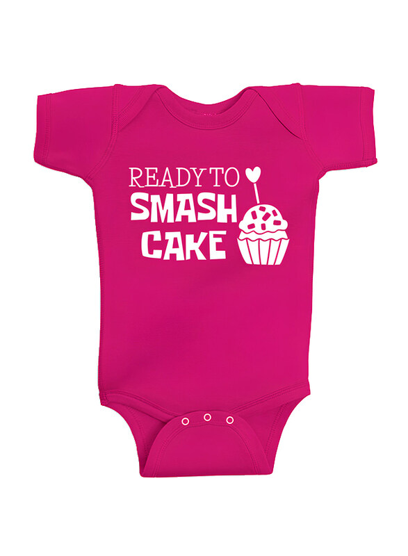 

Twinkle Hands Ready to Smach Cake Bodysuit Onesie, 0-3 Months, Pink