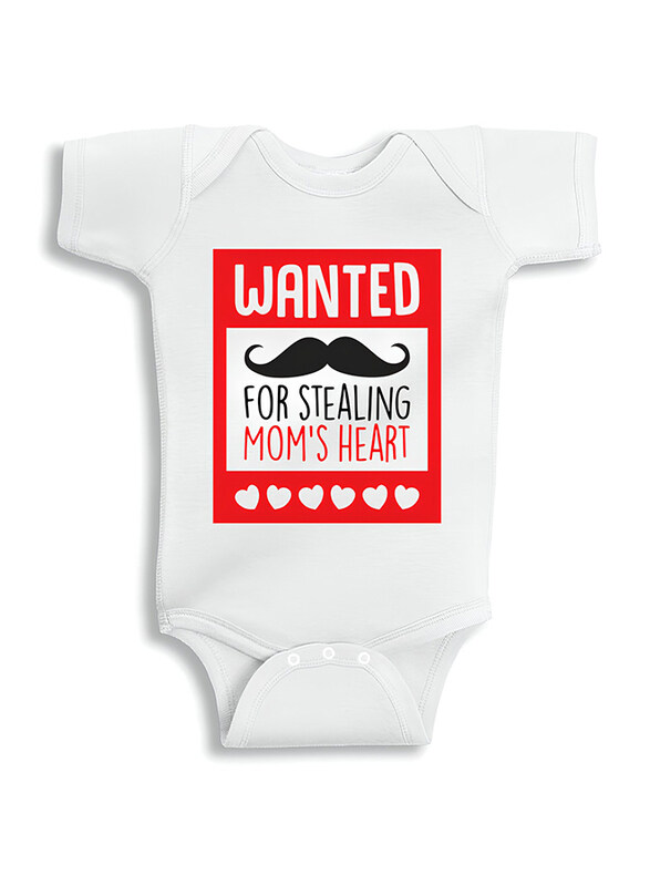 

Twinkle Hands Stealing Mom's Heart Bodysuit Onesie, 0-3 Months, White