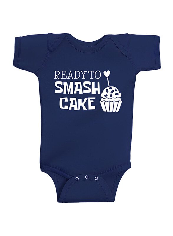 

Twinkle Hands Ready to Smach Cake Bodysuit Onesie, 0-3 Months, Navy