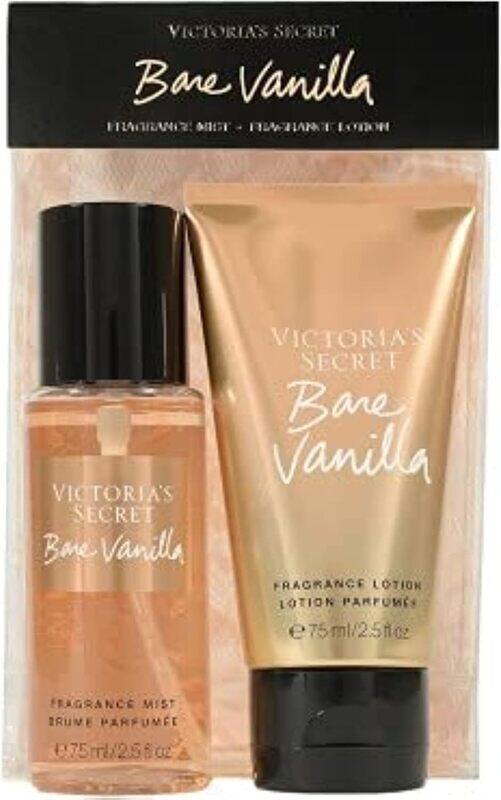 

Victoria's Secret Bare Vanilla 75ml Body Mist + 75ml Body Lotion (Holiday) Set for Women