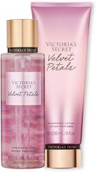 Victoria's Secret Velvet Petals Gift Set for Women Fragrance Mist 250ml Fragrance Lotion 236ml, Set