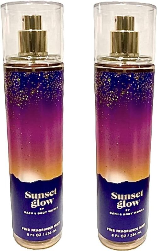 Bath and Body Works Sunset GlowFine Fragrance Mists Pack Of 2 8 oz. Bottles (Sunset Glow.)