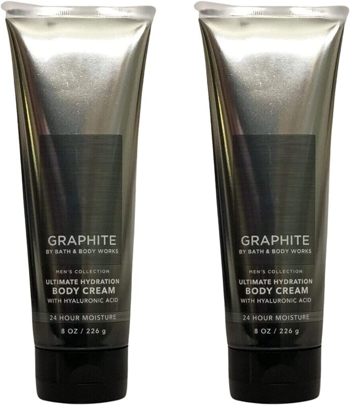 

Bath & Body Works Graphite Men's Collection Ultimate Hydration Ultra Shea Body Cream, 2 x 8oz