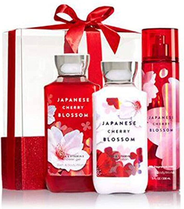 

Bath & Body Works 3-Piece Japanese Cherry Blossom Set for Women, 236ml Body Lotion, 236ml Mist, 295ml Shower Gel