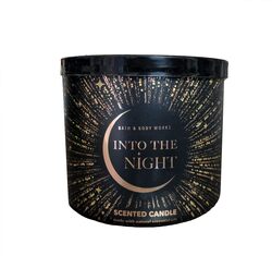 Bath & Body Works White Barn Into The Night 3-Wick Scented Candle, Black