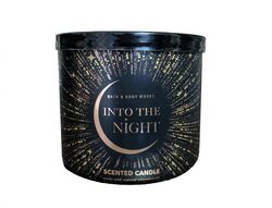 Bath & Body Works White Barn Into The Night 3-Wick Scented Candle, Black