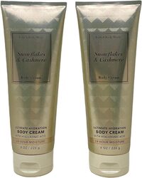 Bath & Body Works Snowflakes & Cashmere Ultimate Hydration Body Cream For Women, 2 x 226g