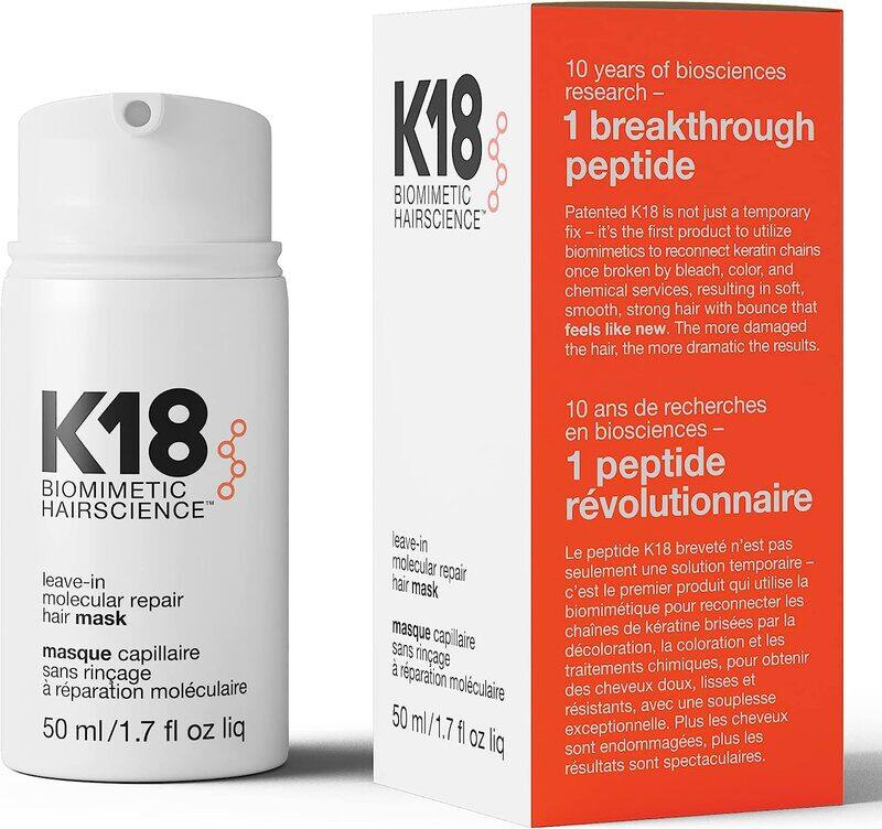 

K18 Leave-In Molecular Repair Hair Mask for All Hair Types, 50ml