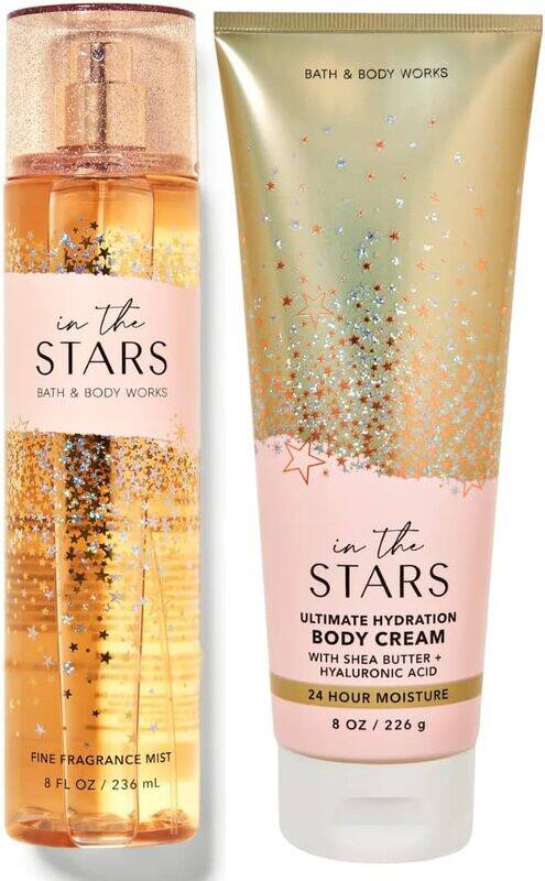 

Bath & Body Works In the Stars Fine Gift Set for Women Fragrance Mist 236ml, Ultimate Hydration Body Cream 226gm, Set