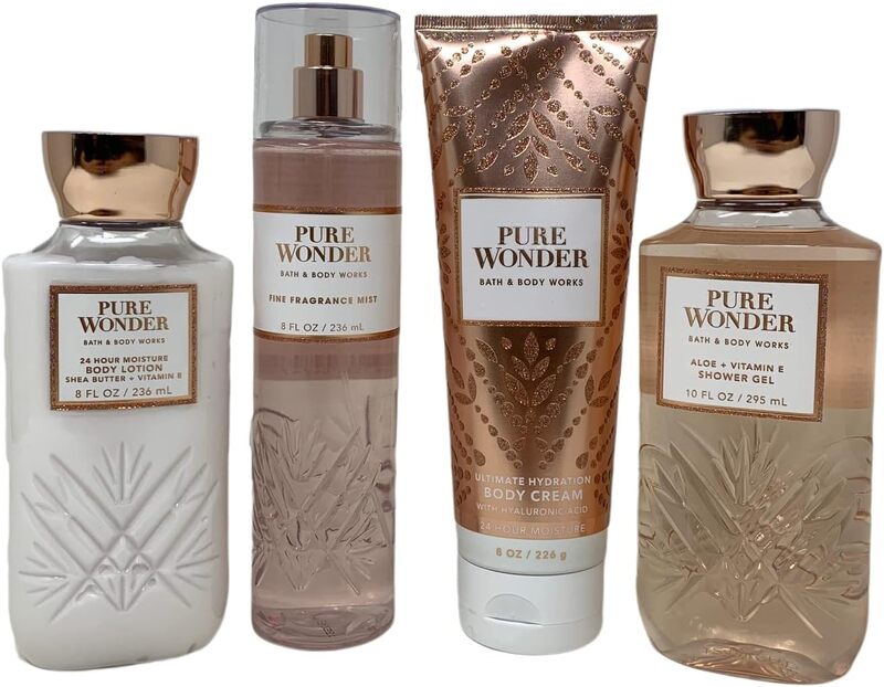 Bath & Body Works Pure Wonders Body Cream & Body Lotion & Shower Get & Body Mist Set Unisex