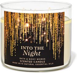 Bath & Body Works Into The Night 3-Wick Scented Candle, White