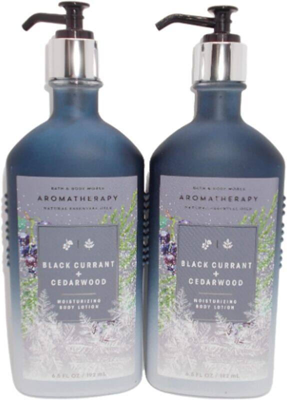 

Bath & Body Works Aromatherapy Black Currant + Cedarwood Moisturizing Body Lotion, 2 Pieces