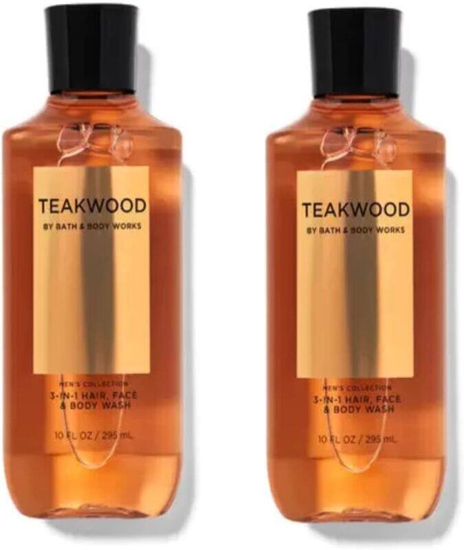 

Bath & Body Works Teakwood 3-In-1 Hair + Face & Body Wash, 2 Pieces