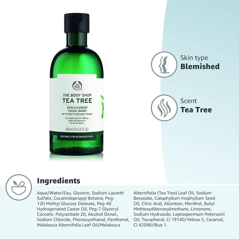 The Body Shop Tea Tree Skin Clearing Facial Wash, 400ml