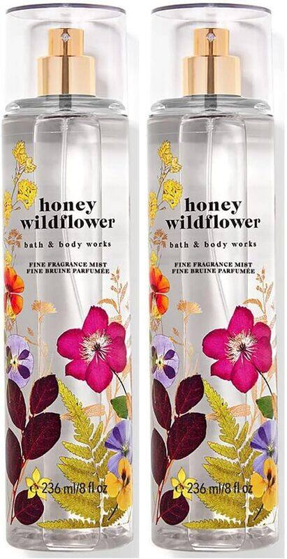 

Bath & Body Works 2-Piece Honey Wildflower Set for Women, Honey Wildflower 2 x 8oz Fragrance Mist