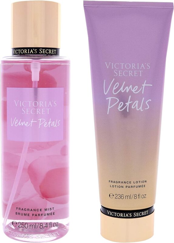 Victoria's Secret Velvet Petals 236ml Body Lotion & 250ml Body Mist Set for Women