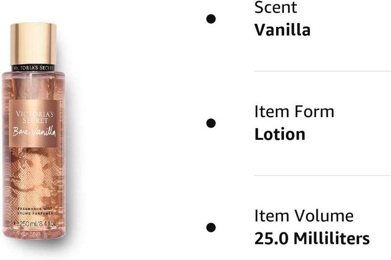 Victoria'S Secret Bare Vanilla 2016 250ml Body Mist for Women