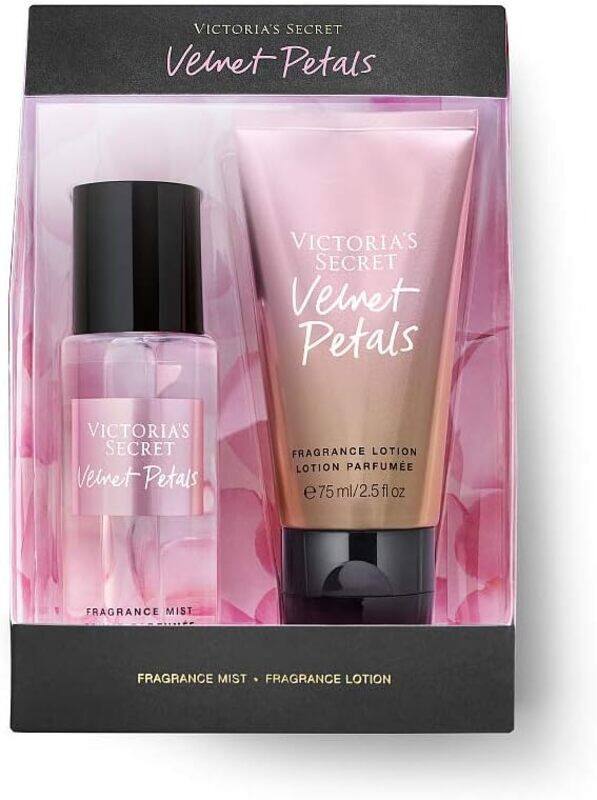 

Victoria'S Secret 2-Piece Velvet Petals Gift Set for Women, 75ml Fragrance Body Mist, 75ml Lotion