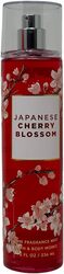 Bath & Body Works 4-Piece Japanese Cherry Blossom Set for Women, 236ml Body Lotion, 236ml Mist, 295ml Shower Gel, Sponge