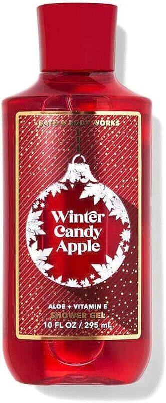 

White Barn Candle Company Bath and Body Works Body Care Winter Candy Apple Shower Gel Aloe + Vitamin E, 10oz