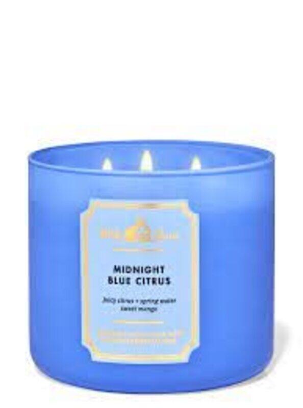 

Bath & Body Works Midnight Blue Citrus 3-Wick Scented Candle, 14.5oz, Blue