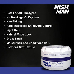 Nish Man Natural Look N6 Hair Styling Wax Cream, 150ml