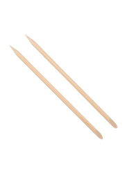 Anself Wooden Nail Cuticle Remover Pusher Sticks, 100 Pieces, Beige