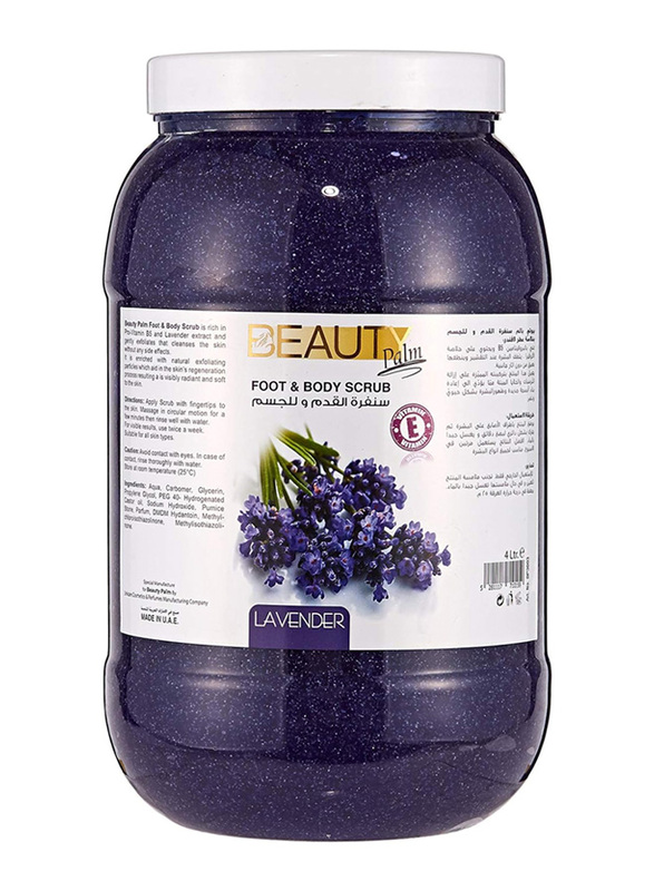 Beauty Palm Foot and Body Lavender Scrub, 4 Liter