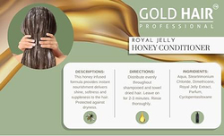 Gold Hair Professional Royal Jelly Honey Conditioner, 1000ml