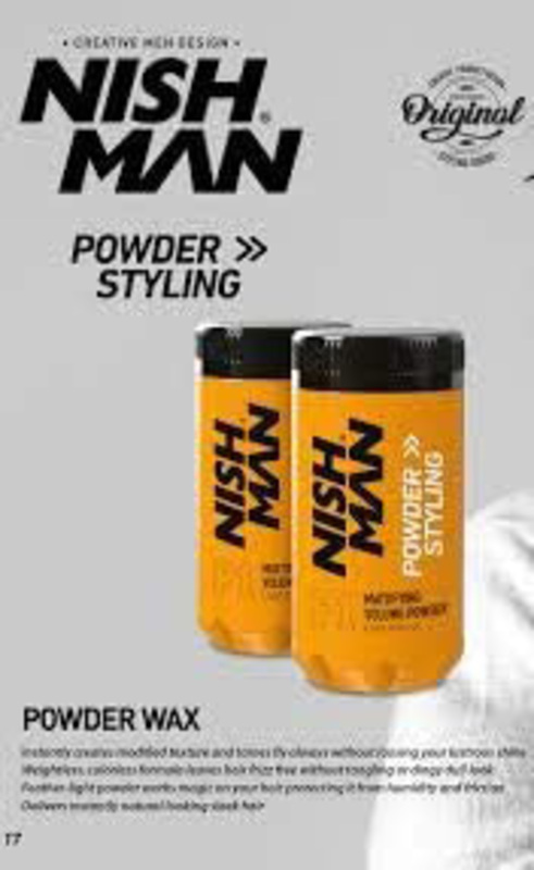 Nish Man Wax Powder To Control Hair Light & Increase Hair Density, 20g