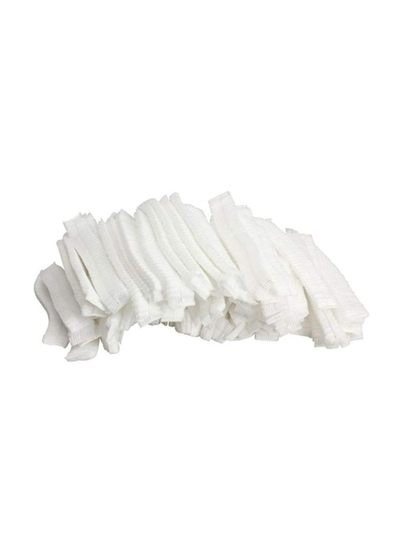 Wlxcqt Non Woven Double Elastic Disposable Dust Hat Shower Caps, 100 Pieces