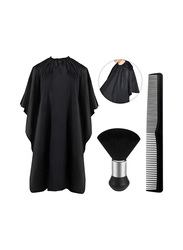 Janyun Professional Barber Cape With Neck Duster Brush, Black